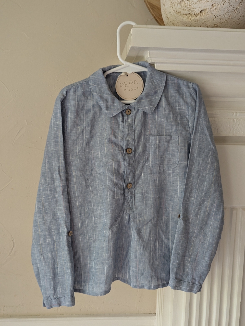 Pepa London | Light Blue Button Front Shirt